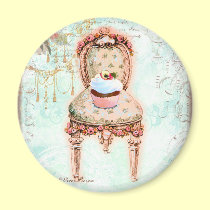 French Cupcake Victorian Style magnets