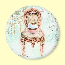 French Cupcake Victorian Style magnets