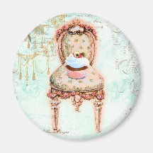 French Cupcake Victorian Style Magnets