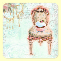 French Cupcake Victorian Style stickers