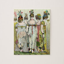FRENCH FASHION PUZZLE WITH TIN - 1799 COLLECTIBLE
