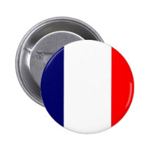 French Flag Design - OUI ! Pinback Buttons