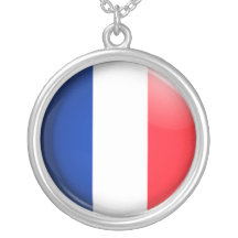 French flag personalised necklace