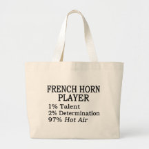 French Horn Player Hot Air Canvas Bag