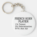 French Horn Player Hot Air Key Chain