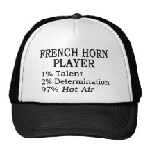 French Horn Player Hot Air Trucker Hats