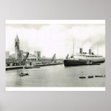 French Pacquetbot entering Cherbourg Posters