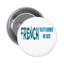 French the City Is Romantic and Exotic Button