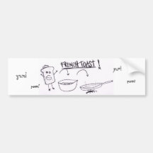 french toast yum! bumper sticker