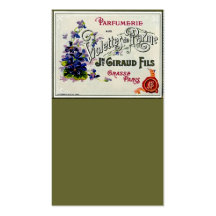 French Violette Perfume Label Business Card Templates