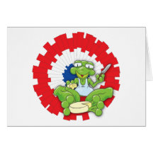 Frenchy Frog Greeting Card