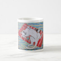Frenchy in the pool mug
