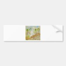 Frenchy talking to Humingbird Bumper Sticker