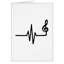 Frequency music note card