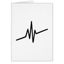 Frequency music pulse greeting card