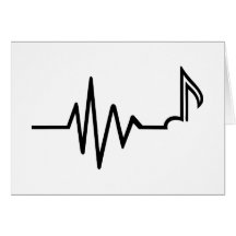 Frequency note music greeting card
