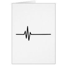Frequency Pulse Heartbeat Greeting Card