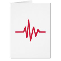 Frequency pulse heartbeat greeting card