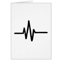 Frequency pulse heartbeat greeting cards