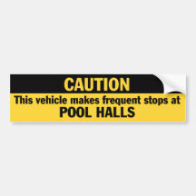 Frequent Stops (Pool) Bumper Stickers