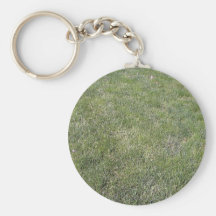 Fresh Green Grass Background Key Chains