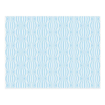 Fresh Light Blue and White Circle Pattern Postcards