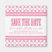 Fresh & Modern Save The Date Magnet
