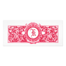 Fresh Pink "K" Monogram Wedding Invitations