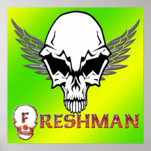Freshman - Skull Wings Poster