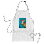 Friendly Fox and Chicken eating doughnuts Apron