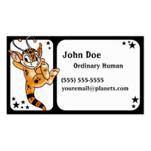Friendly Orange Alien Business Card