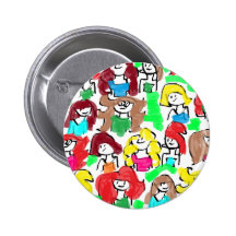 FRIENDS, FRENEMIES, ENEMIES, ALL TOGETHER BUTTONS