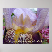 FRIENDS GREATEST GIFT Art Print Purple Iris Flower