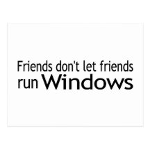 Friends Run Windows Post Card