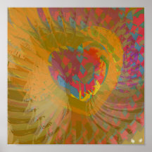 Friendship Angelic Wings Multicolored Golden Print