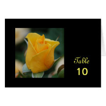 Friendship Rose Wedding Table Card