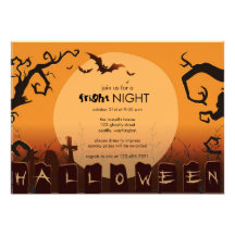 Fright Night - halloween party invitation