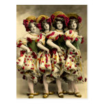 Frightening Cancan Dancers Postcard