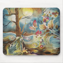 Frog By the Water Silk Painting Mousepads