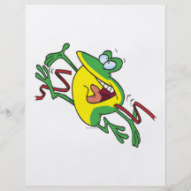 frog crossing finish line cartoon custom flyer