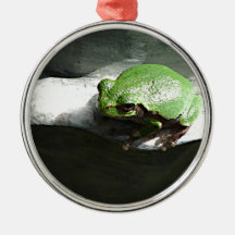Frog Green Christmas Tree Ornaments