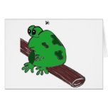 Frog on a log card