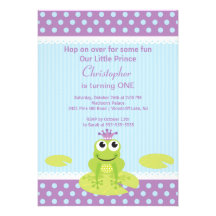 Frog Prince Birthday Party Invitation