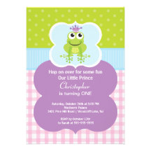 Frog Prince Birthday Party Invitation