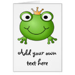Frog Prince. Happy Frog. Card