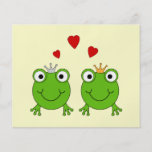 Frog Princess and Frog Prince, with hearts. Custom Flyer