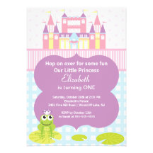 Frog Princess Birthday Party Invitation