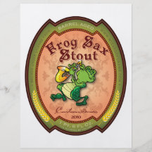 Frog Sax Stout Label Flyers