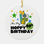 Froggie Hoppy 80th Birthday Christmas Ornaments