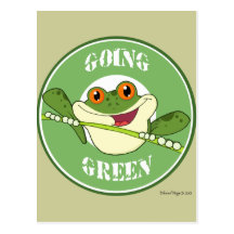 Froggy Going Green Postcard